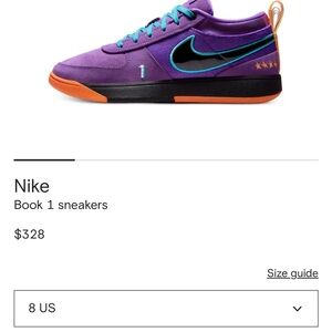 Nike Book 1 Purple and Orange Sneakers